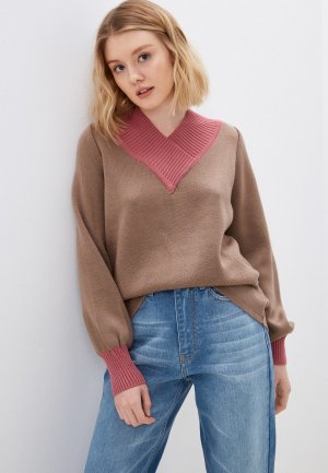Пуловер Vivawool. Цвет: коричневый