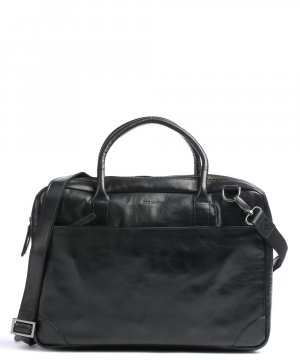 Двойной кожаный портфель Explorer 15 дюймов Royal Republiq, черный RepubliQ