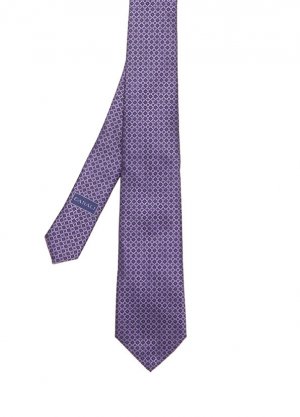 Пурпурный шелковый галстук с узором Canali