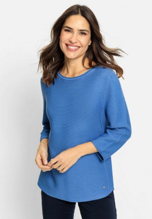 Вязаный свитер MIT RUNDHALSAUSSSCHNITT , цвет blau Olsen