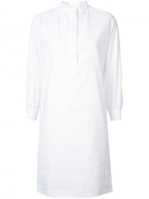 Платье-рубашка с воротником-стойкой Atlantique Ascoli. Цвет: белый