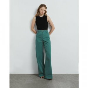 Джинсы широкие , размер 50/170, зеленый Gloria Jeans. Цвет: зеленый