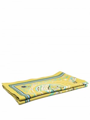 Шерстяное одеяло с принтом Astrolabio Emilio Pucci. Цвет: зеленый
