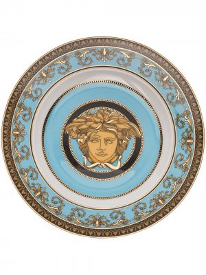 Тарелка Medusa Celeste (18 см) Versace. Цвет: синий