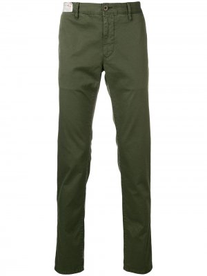 Классические брюки чинос Incotex. Цвет: зеленый