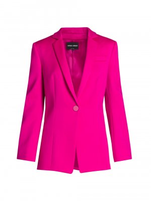 Шерстяной пиджак-смокинг , розовый Giorgio Armani