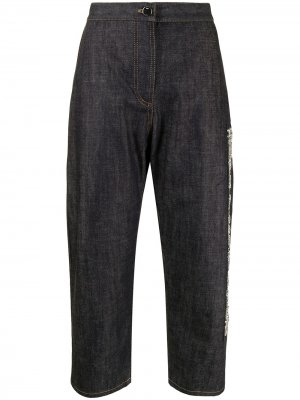 Укороченные джинсы pre-owned со вставками Christian Dior. Цвет: синий