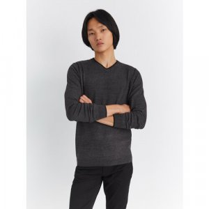 Пуловер, размер L, серый Zolla. Цвет: темно-серый/серый