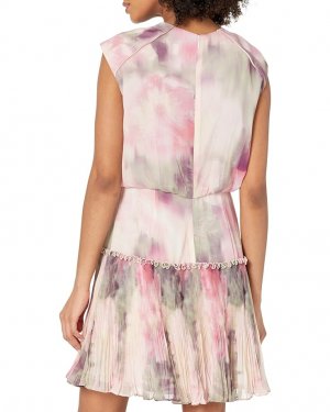 Платье Amorita Blurred Floral Waisted Sleeveless Mini Dress, коралловый Ted Baker