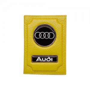 Обложка для автодокументов (ауди) кожаная флотер Audi