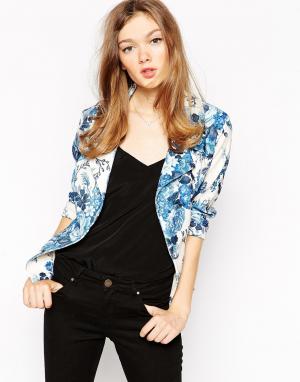 Пиджак с цветочным принтом Evie Jessica Wright. Цвет: синий