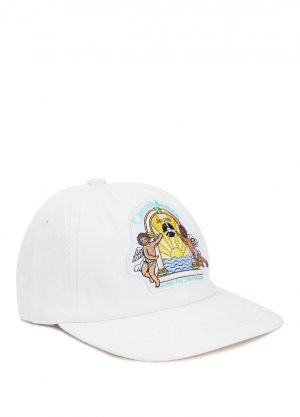 Белая мужская шляпа с логотипом Casablanca