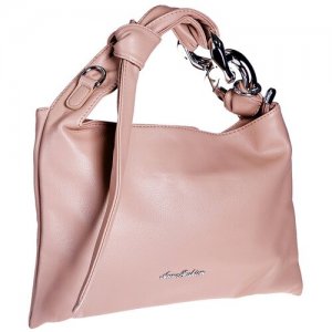Сумка бежевая / женская саквояж маленькая с широким ремнем сумки через плечо женские Anna Fashion. Цвет: бежевый