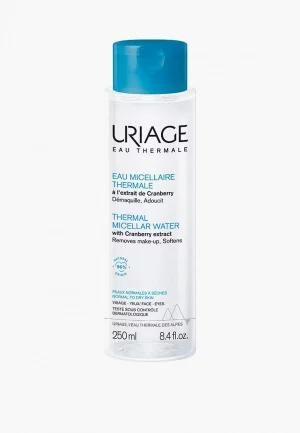 Мицеллярная вода Uriage Очищающая для нормальной и сухой кожи, 250 мл. Цвет: белый