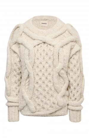 Кашемировый свитер Khaite. Цвет: кремовый