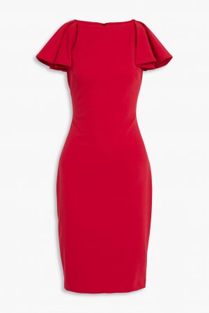 Платье из эластичного крепа с оборками BADGLEY MISCHKA, красный Mischka