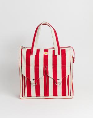 Пляжная сумка в полоску L.F.Markey LF Markey. Цвет: красный