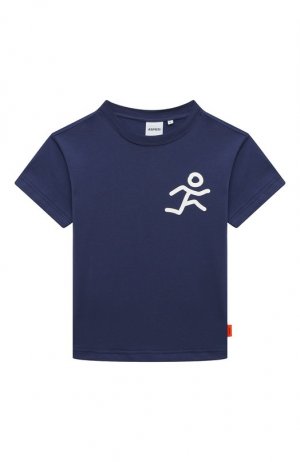Хлопковая футболка Aspesi. Цвет: синий