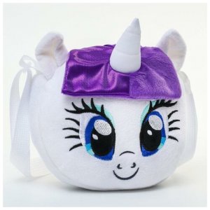 Сумочка детская плюшевая Рарити My Little Pony Hasbro. Цвет: белый