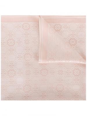 Жаккардовый платок Tory Burch. Цвет: розовый и фиолетовый