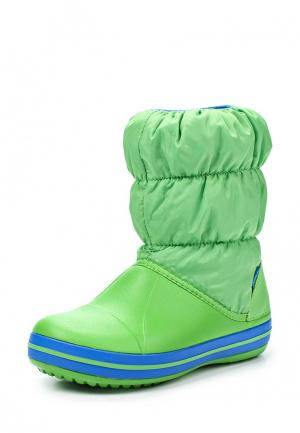 Дутики Crocs Winter Puff Boot Kids. Цвет: зеленый