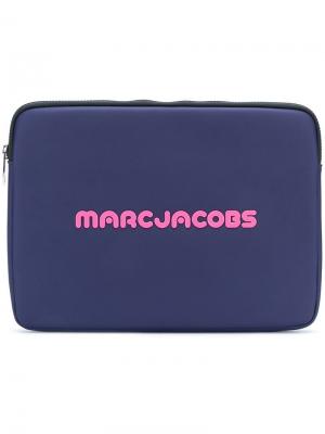 Чехол для ноутбука с принтом логотипа Marc Jacobs. Цвет: синий