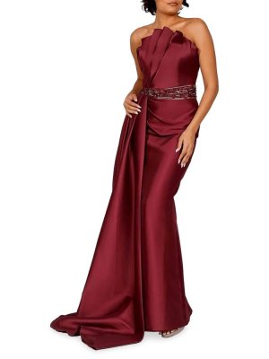 Платье с драпировкой , цвет Wine Terani Couture