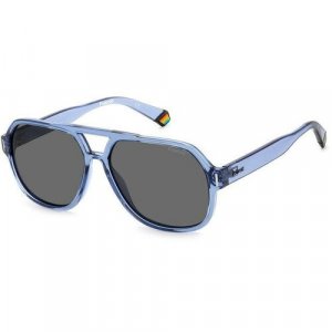 Солнцезащитные очки , синий Polaroid. Цвет: синий