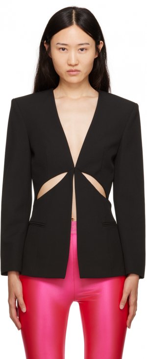 Черный пиджак с разрезами Versace Jeans Couture