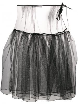 Пышная полупрозрачная юбка Nostra Santissima. Цвет: чёрный