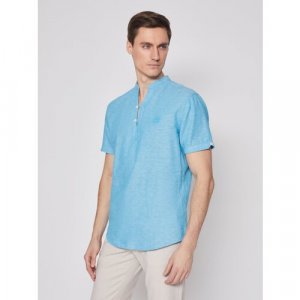 Рубашка, размер XL, голубой Zolla. Цвет: голубой/бирюзовый