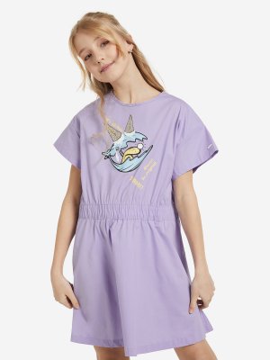 Платье для девочек , Фиолетовый, размер 140 Termit. Цвет: фиолетовый