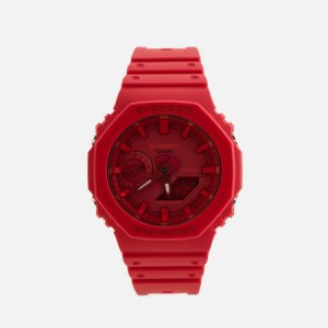 Наручные часы G-SHOCK GA-2100-4A Octagon Series CASIO. Цвет: красный