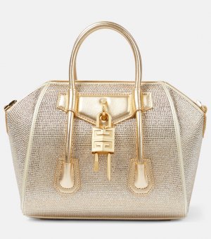Мини-сумка-тоут antigona с декором и замком, золото Givenchy