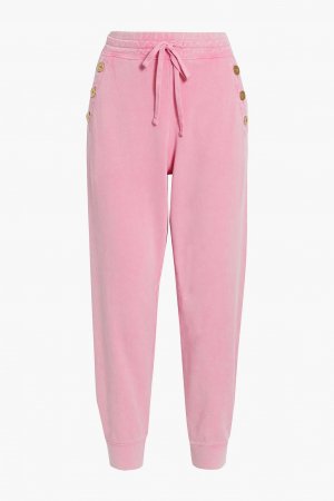 Спортивные брюки из французской хлопковой махры с пуговицами DEREK LAM 10 CROSBY, розовый Crosby