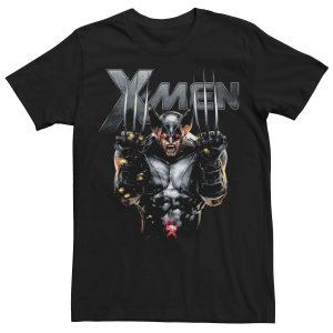 Мужская цельнометаллическая футболка с изображением бритвенной кромки X-Men Wolverine Marvel