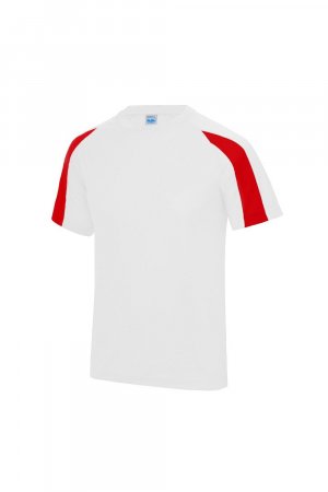 Простая спортивная футболка с контрастным принтом , белый Just Cool