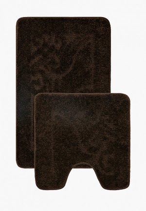 Комплект ковриков Эго 50х50, 50х80 см. Цвет: коричневый