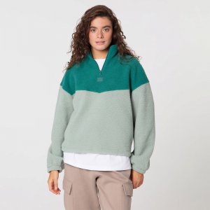 Женская флисовая кофта Fleece Half-Zip Sherpa Anorak STREETBEAT. Цвет: бирюзовый