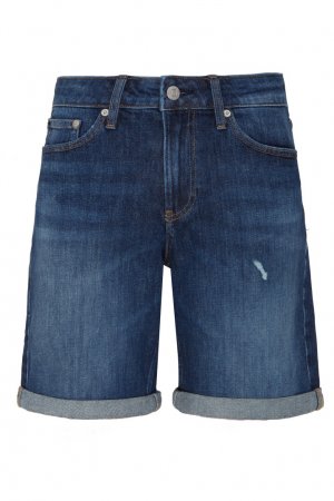 Джинсовые шорты с подворотами Calvin Klein. Цвет: синий