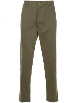 Укороченные повседневные брюки Estnation. Цвет: зелёный