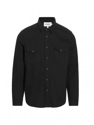 Джинсовая рубашка в стиле вестерн , черный Frame
