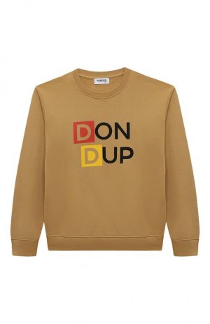 Хлопковый свитшот Dondup Kids. Цвет: жёлтый