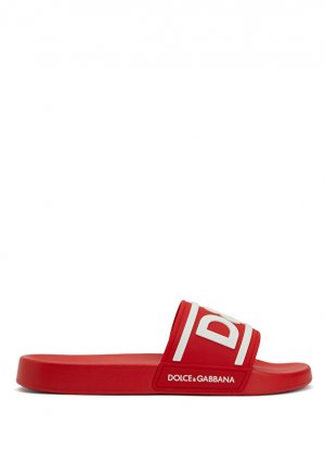 Красные мужские тапочки с логотипом Dolce&Gabbana