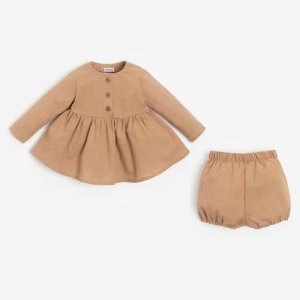 Комплект одежды , размер 80-86, коричневый, бежевый Minaku. Цвет: бежевый