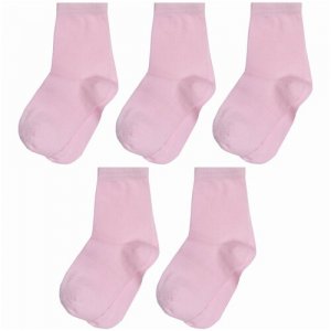 Носки 5 пар, размер 12-14, розовый ХОХ. Цвет: розовый