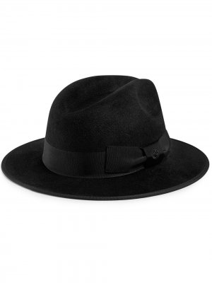 Фетровая шляпа-федора с бантом Gucci. Цвет: черный