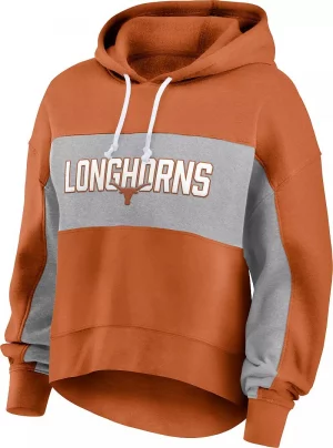Женский оранжевый пуловер с капюшоном NCAA Texas Longhorns Fanatics