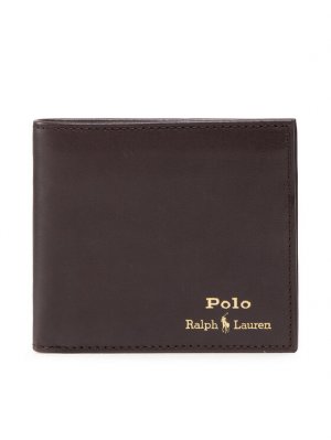 Большой мужской кошелек , коричневый Polo Ralph Lauren