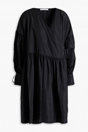 Платье Amelie из тафты с запахом и сборками CECILIE BAHNSEN, черный Bahnsen